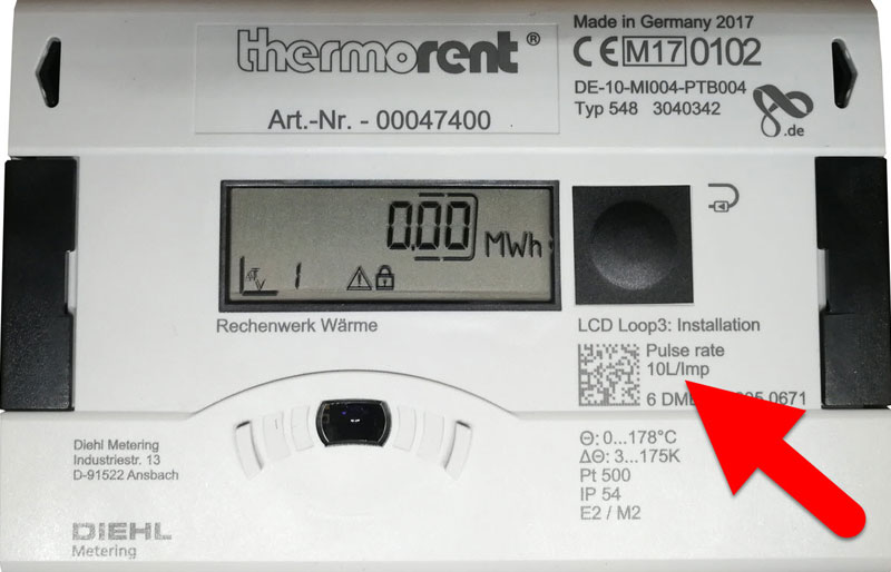 Fehler beim Einbau von Wärmezählern: Rechenwerk und Durchfluss-Sensor nicht passend